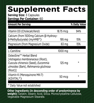 BAMD supplement facts
